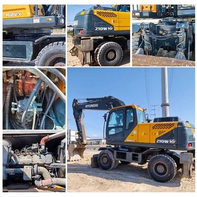 Ishlatilgan 2024 Hyundai 210W g'ildirakli ekskavator sotiladi
